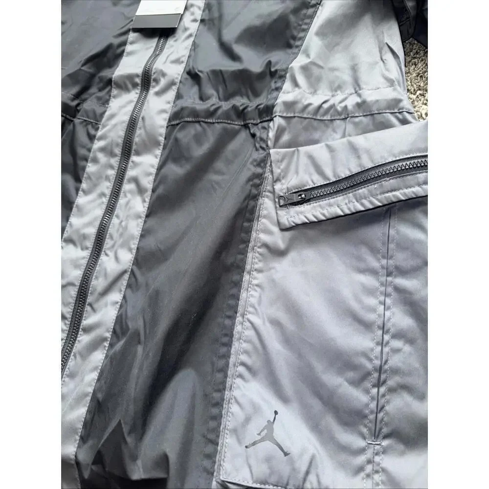 Nike Jordan Women's Color Block Next Utility Capsule Jacket (Medium, Gray/Black)